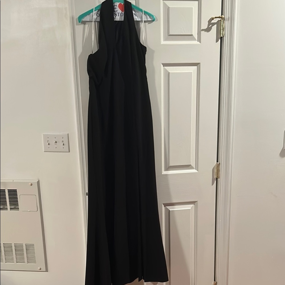 Elegant Black Halter Dress